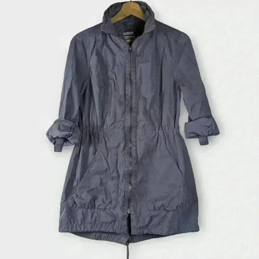 Mossimo Supply Co. Zip Up Coat Gray Size Medium